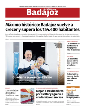 Cover of La Crónica de Badajoz BE