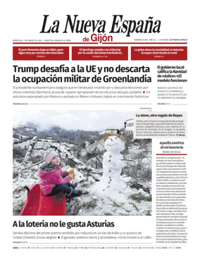 Cover of La Nueva España (Gijón)