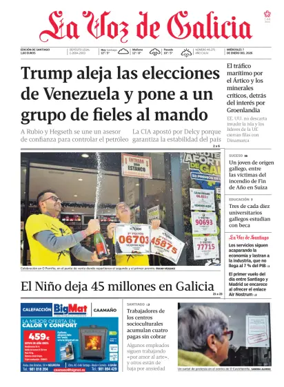 Cover of La Voz de Galicia (Santiago)