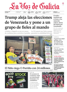 Cover of La Voz de Galicia (Vigo)