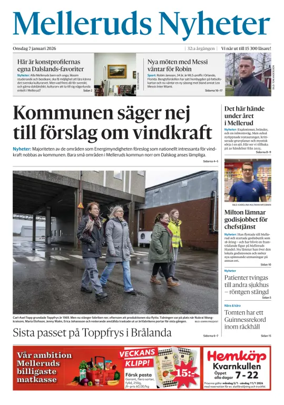 Cover of Melleruds Nyheter