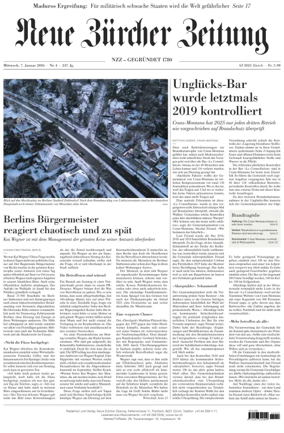 Cover of Neue Zurcher Zeitung