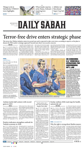 Cover of Daily Sabah (Turkey)