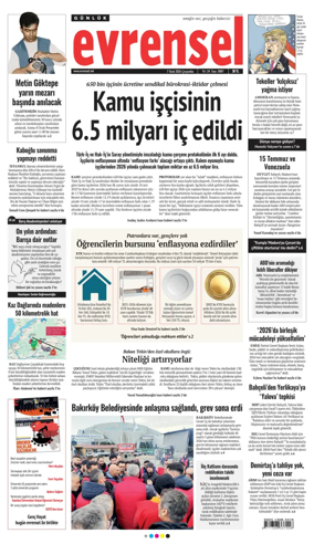 Cover of Evrensel Gazetesi