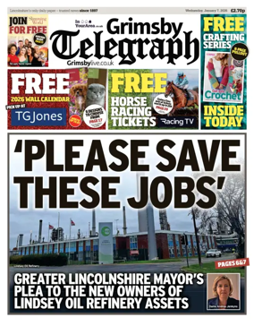Cover of Grimsby Telegraph