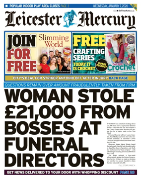 Cover of Leicester Mercury