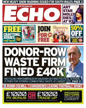 Cover of South Wales Echo