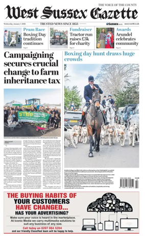 Cover of West Sussex Gazette