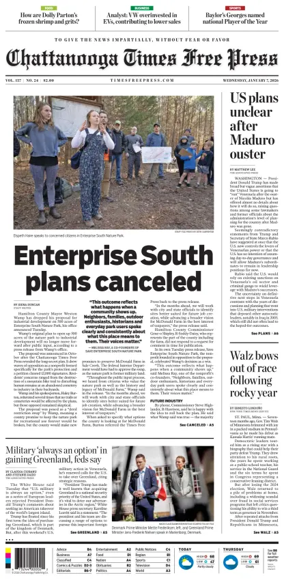 Cover of Chattanooga Times Free Press