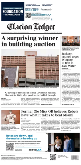 Cover of Clarion Ledger