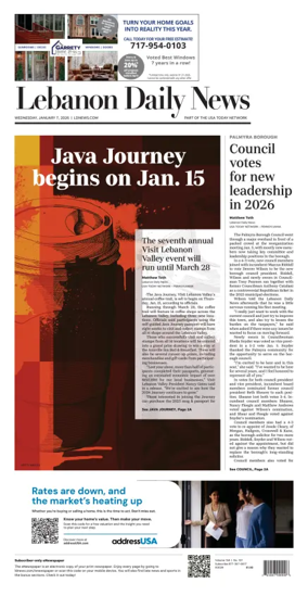 Cover of Lebanon Daily News