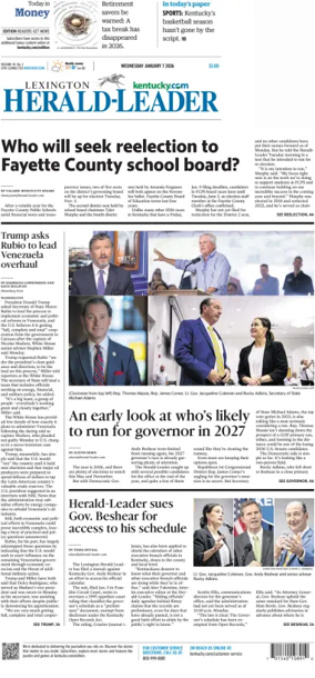 Cover of Lexington Herald-Leader