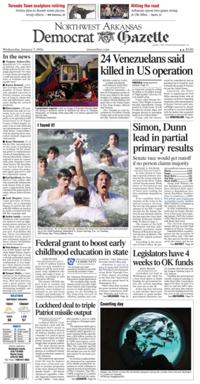 Cover of Northwest Arkansas Democrat-Gazette