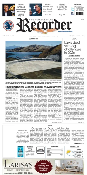 Cover of Porterville Recorder