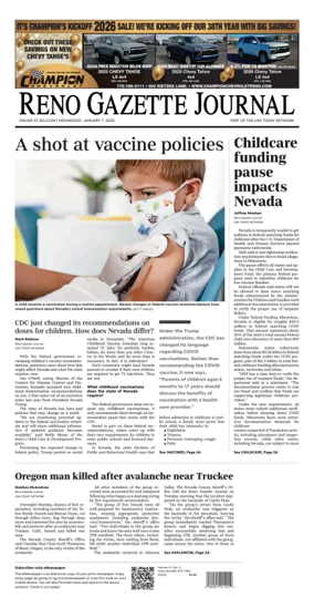 Cover of Reno Gazette Journal