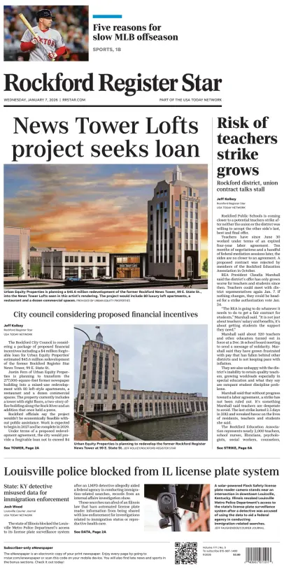 Cover of Rockford Register Star