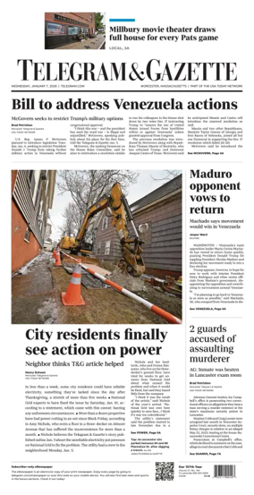 Cover of Telegram & Gazette