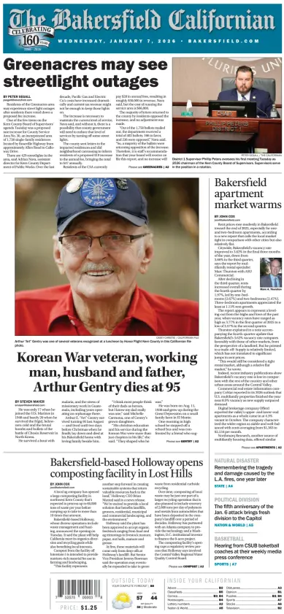 Cover of The Bakersfield Californian