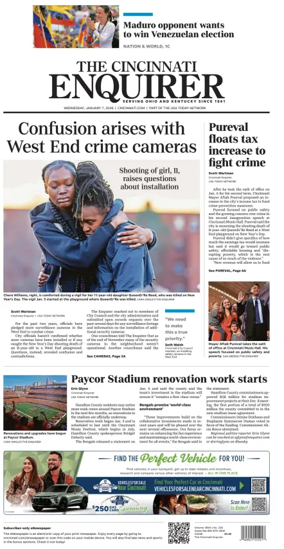 Cover of The Cincinnati Enquirer