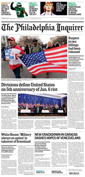 Cover of The Philadelphia Inquirer (South Jersey edition)