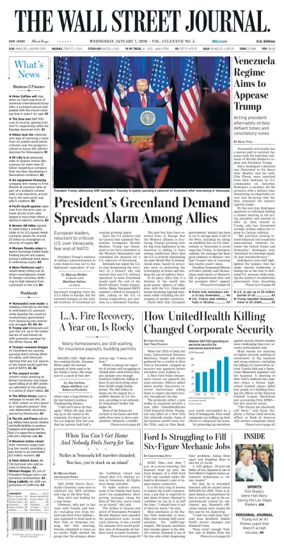Cover of The Wall Street Journal