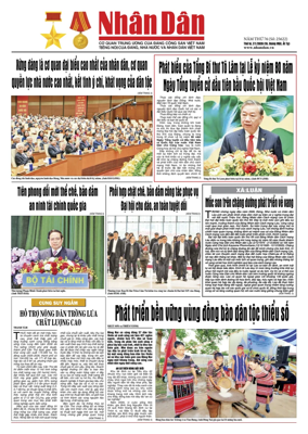 Cover of Nhan Dan newspaper