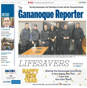 Cover of The Gananoque Reporter