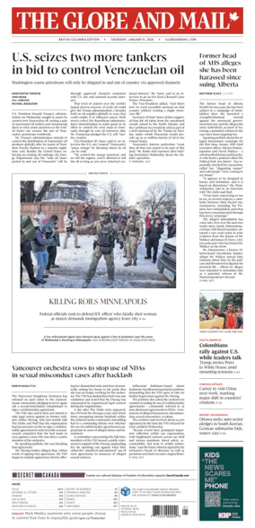 Cover of The Globe and Mail (BC Edition)