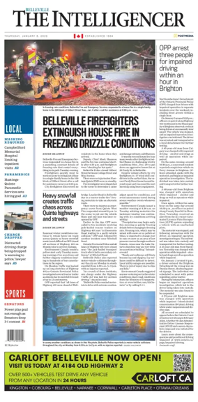 Cover of The Intelligencer (Belleville)