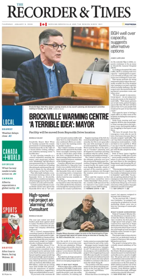 Cover of The Recorder & Times (Brockville)