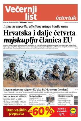 Cover of Vecernji list - Hrvatska