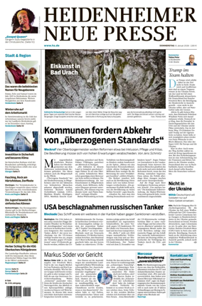 Cover of Heidenheimer Neue Presse