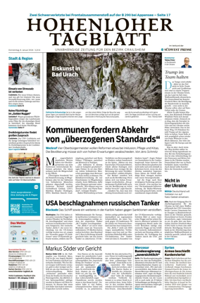 Cover of Hohenloher Tagblatt