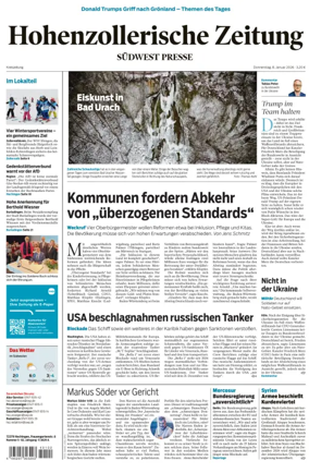 Cover of Hohenzollerische Zeitung