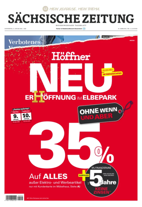 Cover of Sachsische Zeitung (Hoyerswerda)