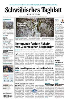 Cover of Schwabisches Tagblatt - Tubinger Chronik