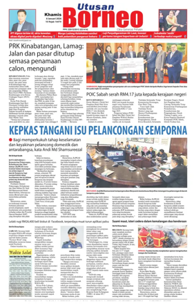Cover of Utusan Borneo (Sabah)