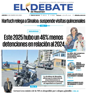 Cover of El Debate de Mazatlan