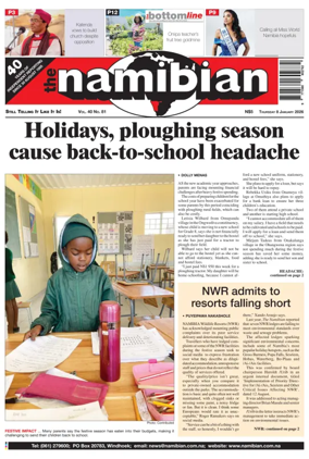 Cover of The Namibian