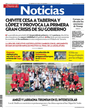 Cover of Diario de Noticias (Spain)
