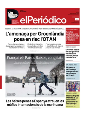Cover of El Periódico de Catalunya (Català)