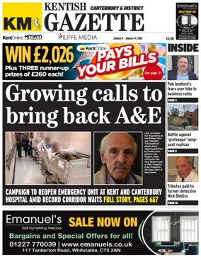 Cover of Kentish Gazette Canterbury & District