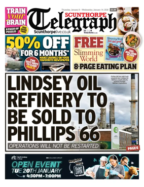 Cover of Scunthorpe Telegraph