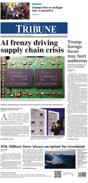 Cover of Great Falls Tribune