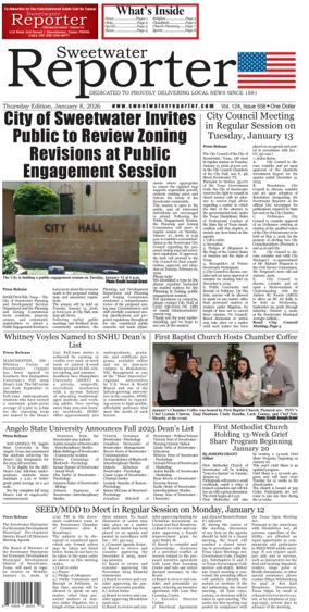 Cover of Sweetwater Reporter