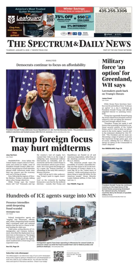 Cover of The Spectrum & Daily News