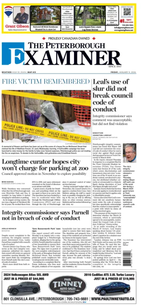 Cover of The Peterborough Examiner