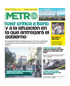 Cover of Publimetro Chile
