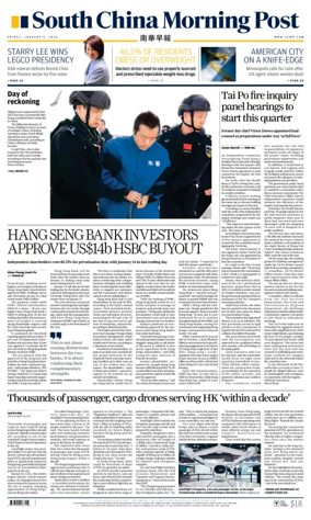 Cover of South China Morning Post