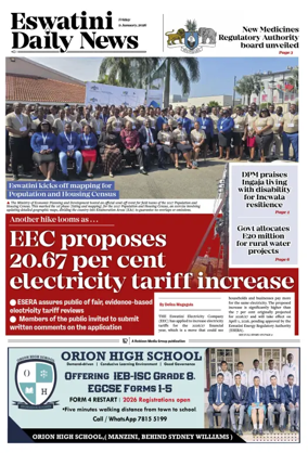 Cover of Eswatini Daily News
